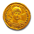 62 Constantius II 337-361 gold solidus coin